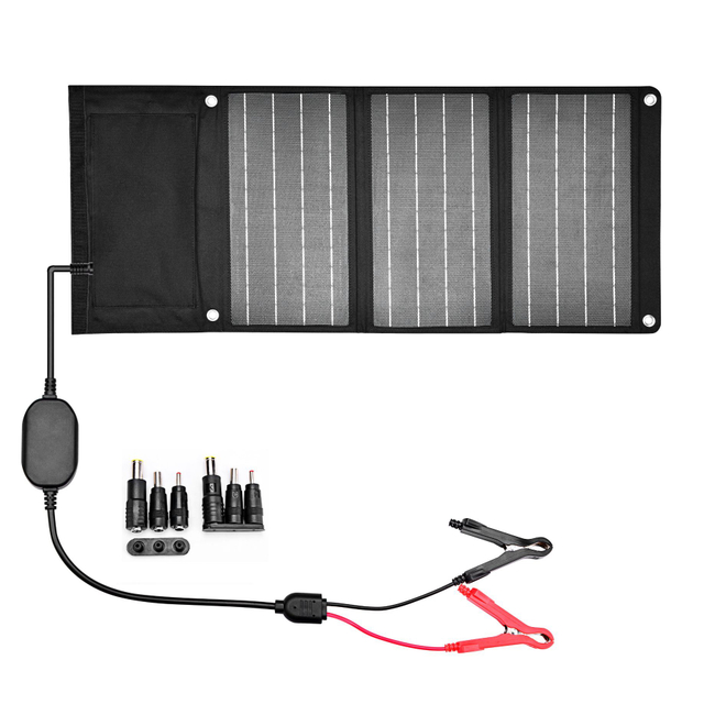 Chargeur de panneau solaire pliant 30W Sac pliant en tissu Panneau solaire portable