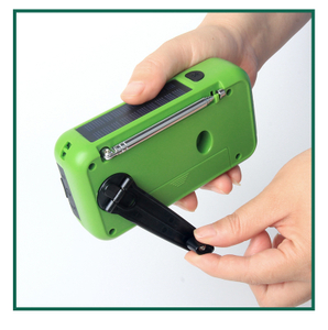 Batterie rechargeable à LED/lampe d'alarme radio solaire/à agitation manuelle