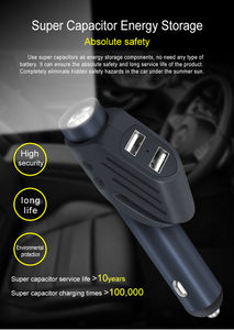 Chargeur de marteau de voiture multifonctionnel LED avec lampe de charge USB